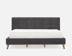 CARME mid-century modern tufted upholstered king size bed