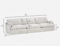 CHABLIS 3-pc modular interchangeable sofa