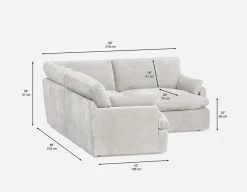 CHABLIS 3-pc modular interchangeable sofa