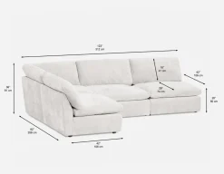 CHABLIS 4-pc modular interchangeable sofa