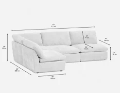 CHABLIS 4-pc modular interchangeable sofa