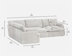 CHABLIS 4-pc modular interchangeable sofa