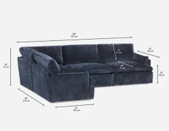 CHABLIS 4-pc modular interchangeable sofa