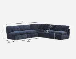 CHABLIS 5-pc modular interchangeable sofa