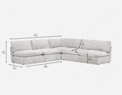 CHABLIS 5-pc modular interchangeable sofa