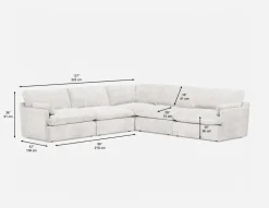 CHABLIS 5-pc modular interchangeable sofa