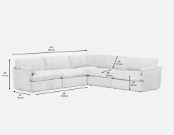 CHABLIS 5-pc modular interchangeable sofa