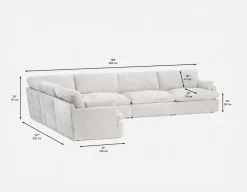 CHABLIS 6-pc modular interchangeable sofa