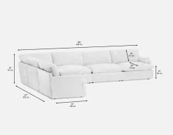 CHABLIS 6-pc modular interchangeable sofa