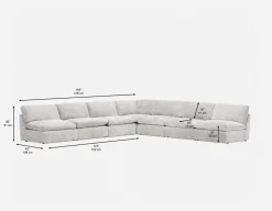 CHABLIS 7-pc modular interchangeable sofa
