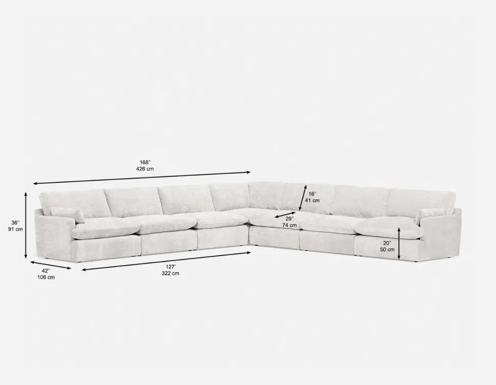 CHABLIS 7-pc modular interchangeable sofa