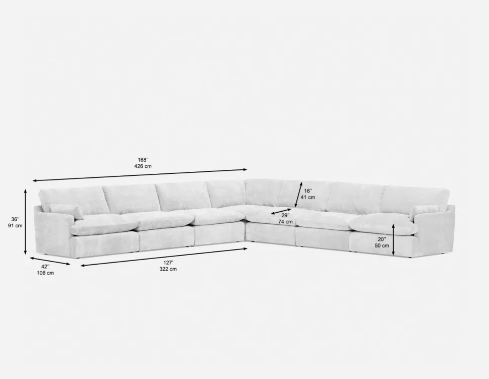 CHABLIS 7-pc modular interchangeable sofa