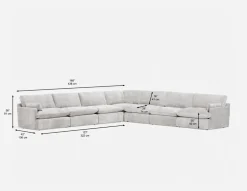 CHABLIS 7-pc modular interchangeable sofa