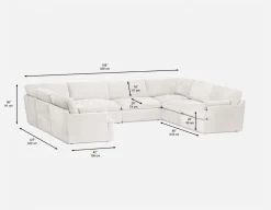 CHABLIS 8-pc modular interchangeable sofa