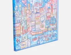 CITY JFK acrylic shadow box art 85 x 110 cm
