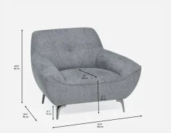 CLOVIS modern style armchair