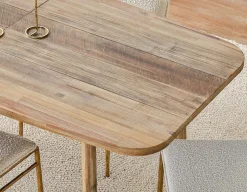 DALTON rustic farmhouse extendable acacia wood dining table 180cm