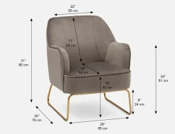DARAH velvet armchair