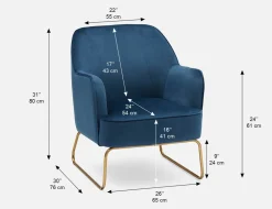 DARAH velvet armchair