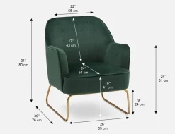 DARAH velvet armchair
