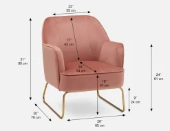 DARAH velvet armchair