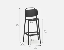DARIA indoor/outdoor bar stool 76cm
