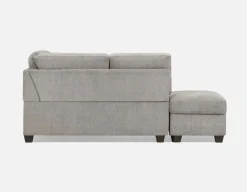 DELPHINE traditional left-facing sectional sofa-bed with storage