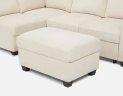 DELPHINE traditional left-facing sectional sofa-bed with storage