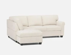 DELPHINE traditional left-facing sectional sofa-bed with storage