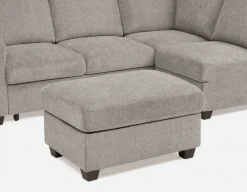 DELPHINE traditional right-facing sectional sofa-bed with storage
