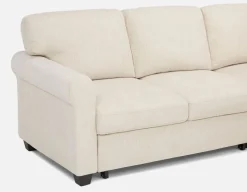 DELPHINE traditional right-facing sectional sofa-bed with storage