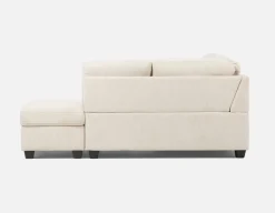DELPHINE traditional right-facing sectional sofa-bed with storage