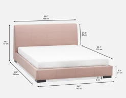DENICE modern contemporary upholstered queen size bed