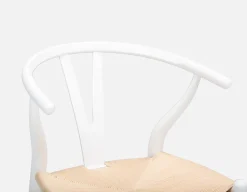 DENMARK beech wood and paper cord dining chair