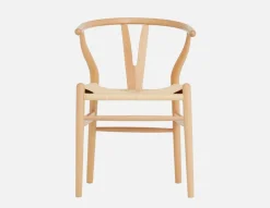 DENMARK beech wood and paper cord dining chair