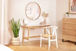 DENMARK beech wood and paper cord dining chair