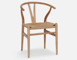 DENMARK beech wood and paper cord dining chair