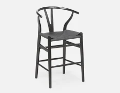 DENMARK beech wood and paper cord dining chair