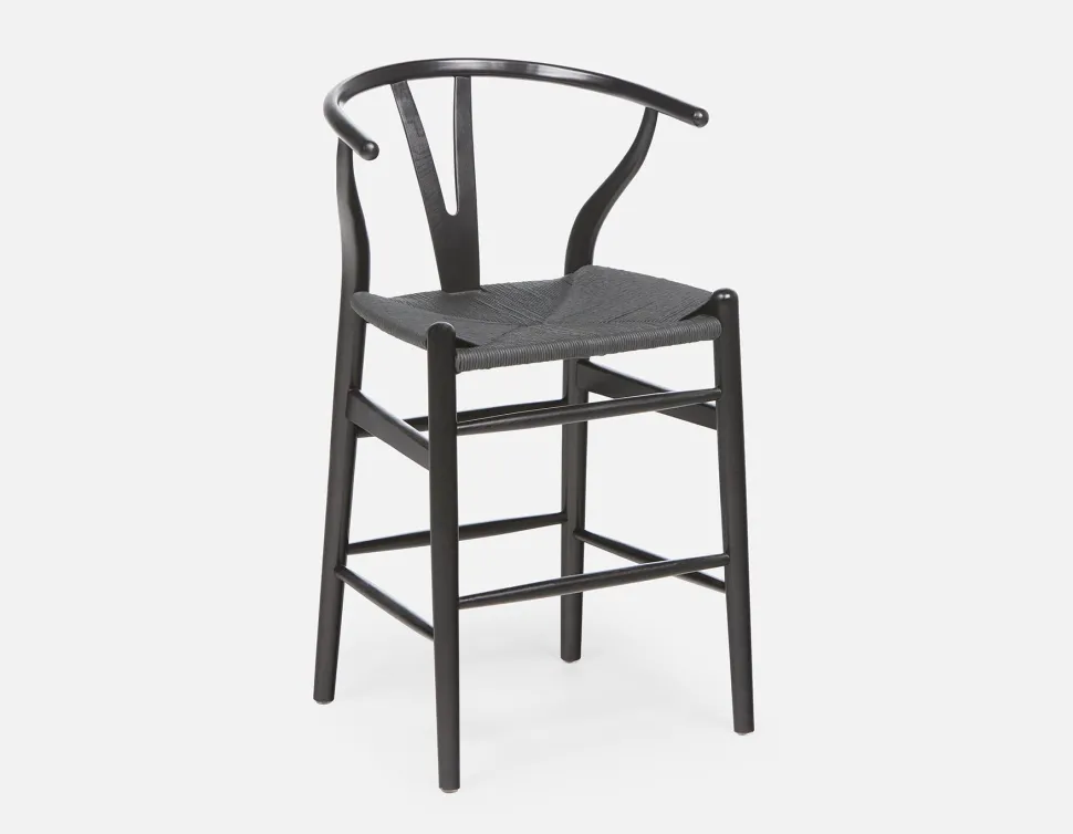 DENMARK beech wood and paper cord dining chair