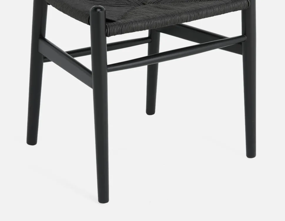 DENMARK beech wood and paper cord dining chair