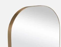 DENNES oval stainless steel mirror 50 cm x 120 cm