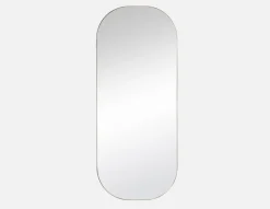 DENNES oval stainless steel mirror 50 cm x 120 cm