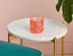 DENVER round marble end table 45cm