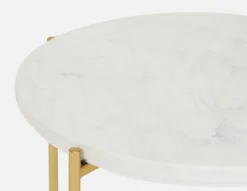 DENVER round marble end table 45cm
