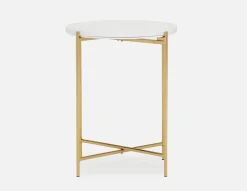 DENVER round marble end table 45cm