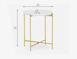 DENVER round marble end table 45cm