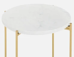 DENVER round marble end table 45cm