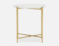 DENVER round marble end table 50cm