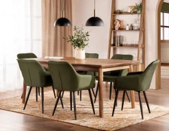 DINA extendable acacia wood dining table 180 cm to 260 cm