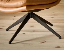 DORADA 100% leather swivel armchair